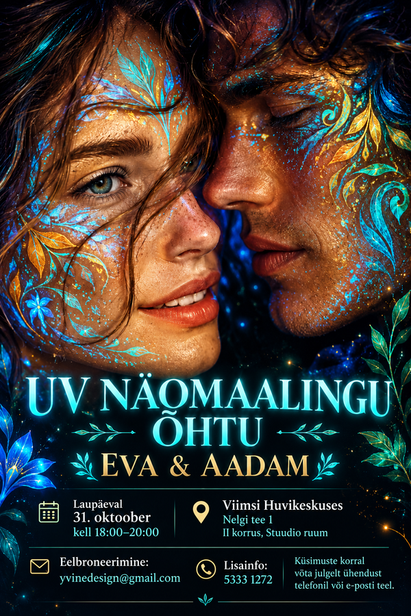 UV NÄOMAALINGU ÕHTU "EVA & AADAM"