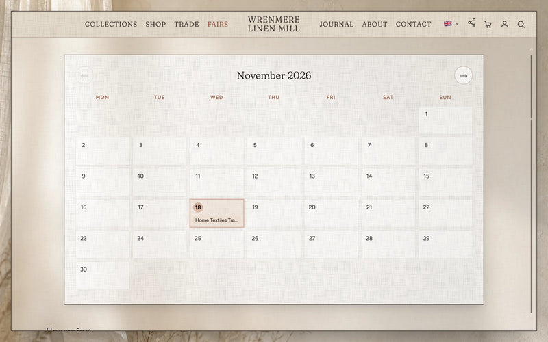 Events calendar
