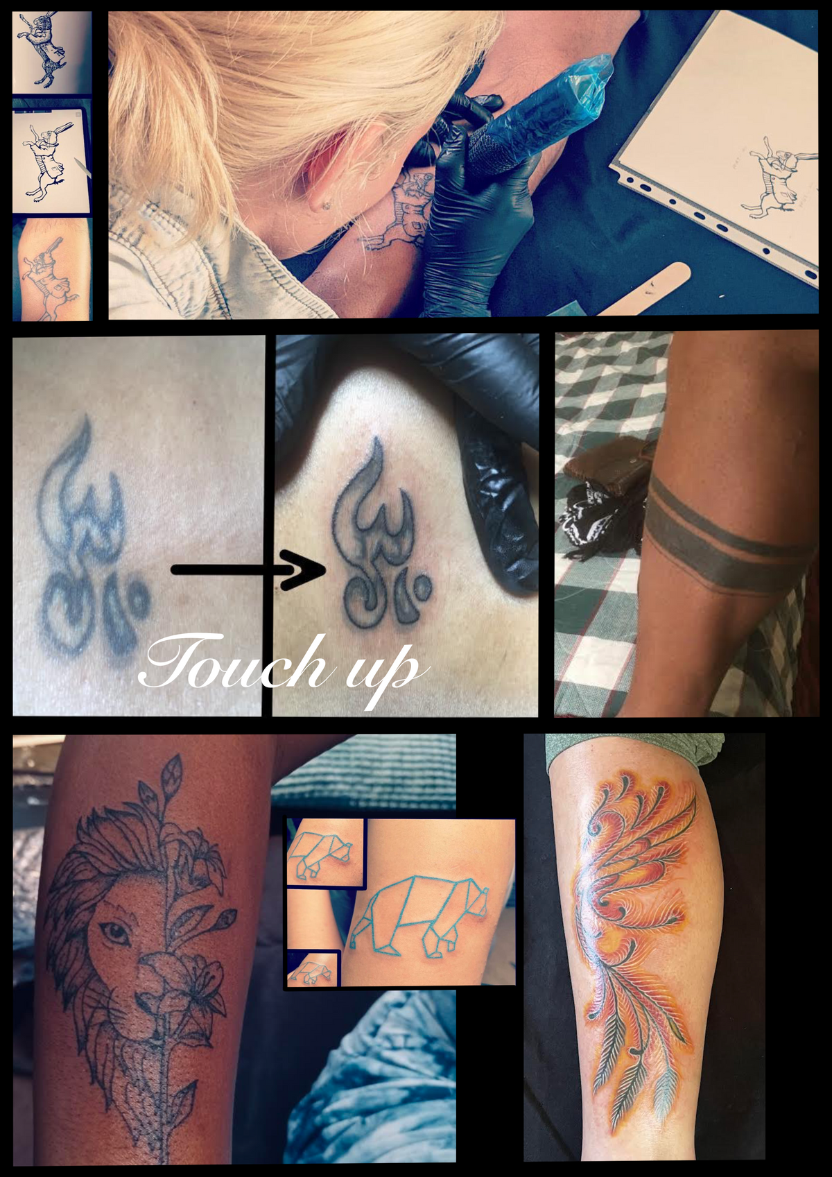 Collaboration of my first made tattoos